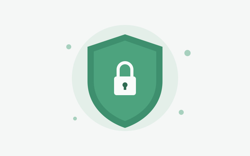 privacy policy - data protection shield illustration